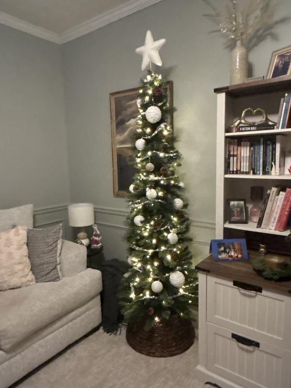 Ultra-Slim Cashmere Bristol Pine Pre-Lit Christmas Tree - 7 ft