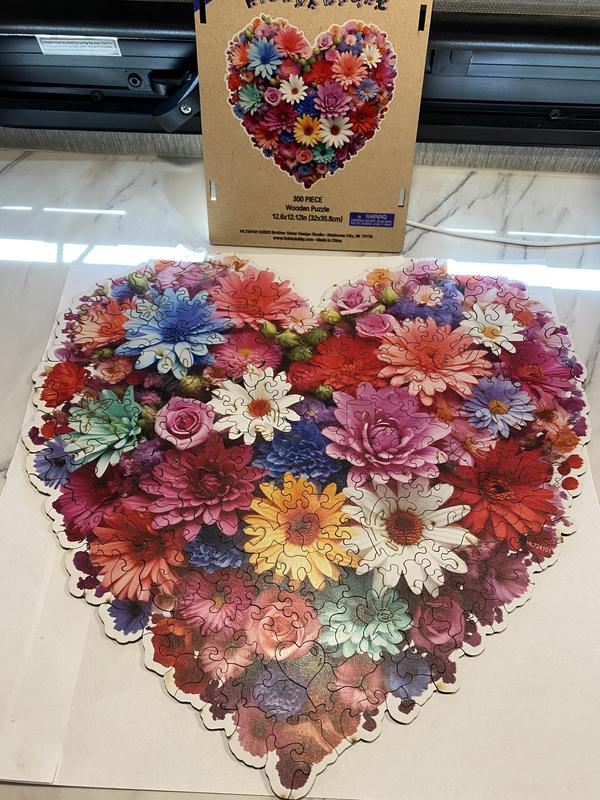 Flower Heart Wood Puzzle | Hobby Lobby | 2523454