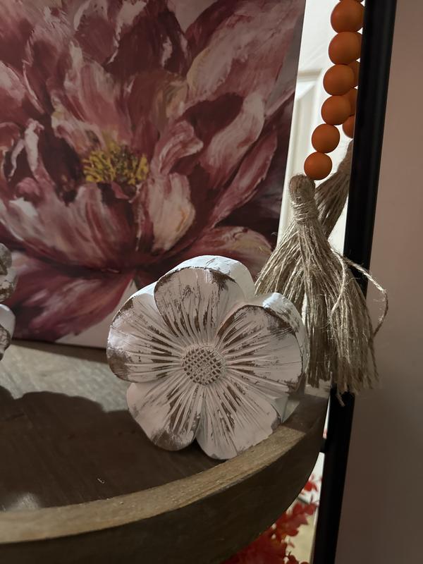 Whitewash Wood Look Flower Figurine | Hobby Lobby | 1958883