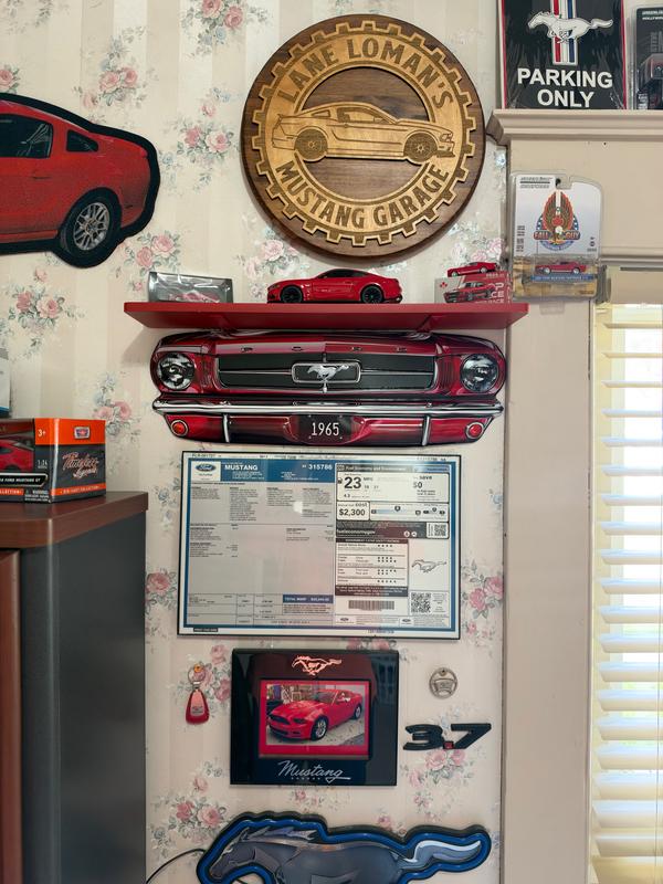 Red Ford Mustang Wood Wall Shelf | Hobby Lobby | 2555589