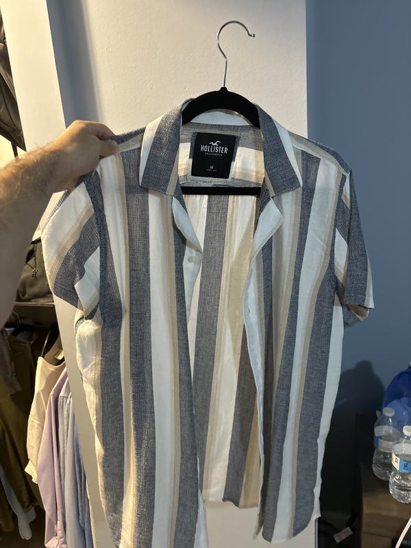 Hollister blue striped outlet shirt