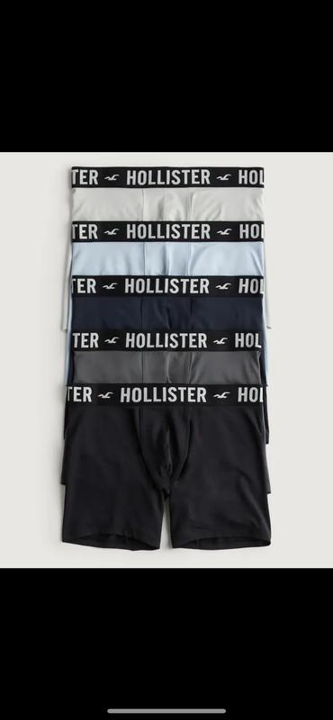 Hollister Men's Longer-Length Boxer Brief 3-Pack