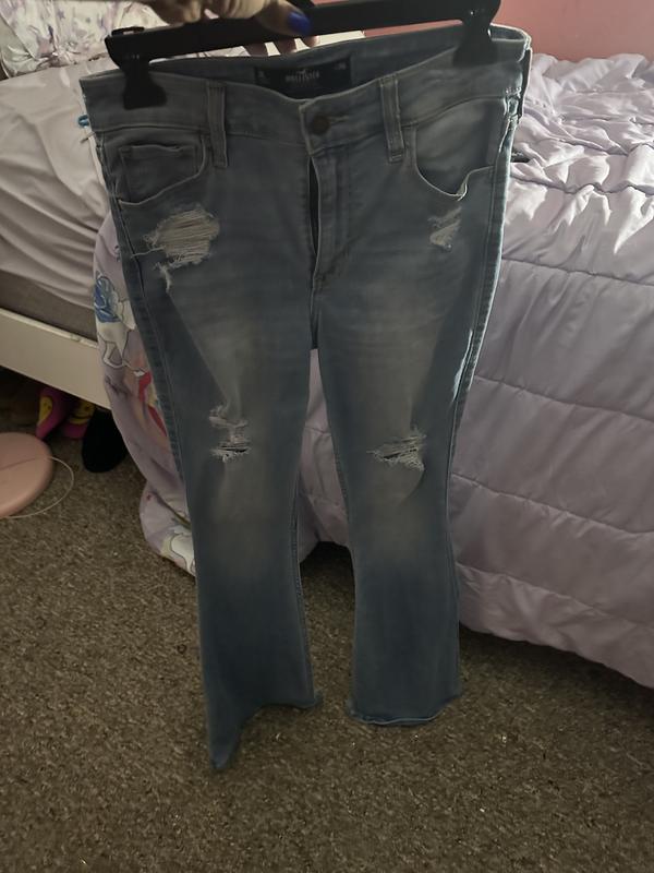 Women's High Rise Medium Wash Flare Jeans