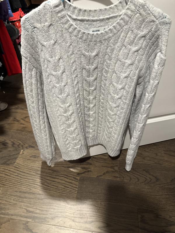 Women's Hollister Comfy Cloud Cable-Knit Crew Sweater | Women's
