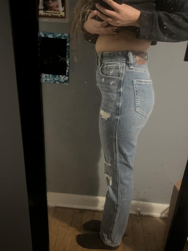 momページ Women's Ultra High-Rise Dark Wash Mom Jeans | Women's
