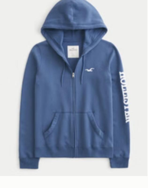Women s Logo Graphic Zip Up Hoodie Women s Clearance HollisterCo