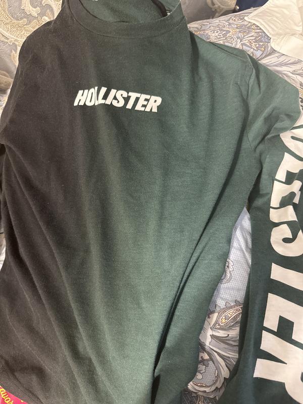 Men's Long-Sleeve Ombre Logo Graphic Tee, Men's Hollister Men's