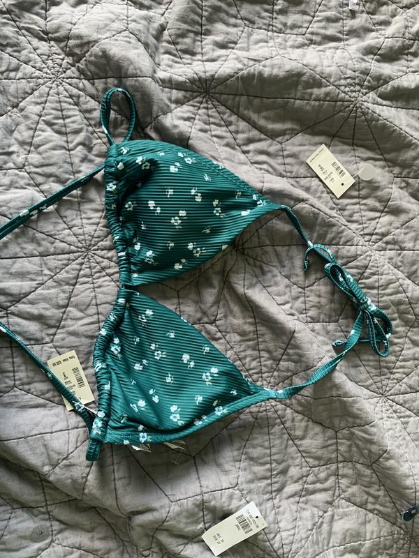 Hollister ribbed deals triangle bikini top