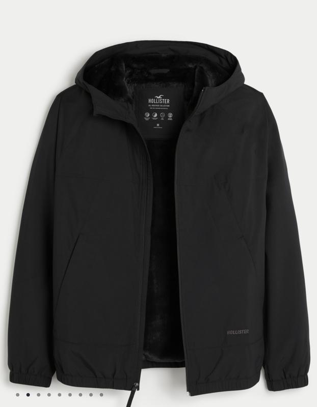 Hollister Fleece-Lined All-Weather Zip-Up Jacket