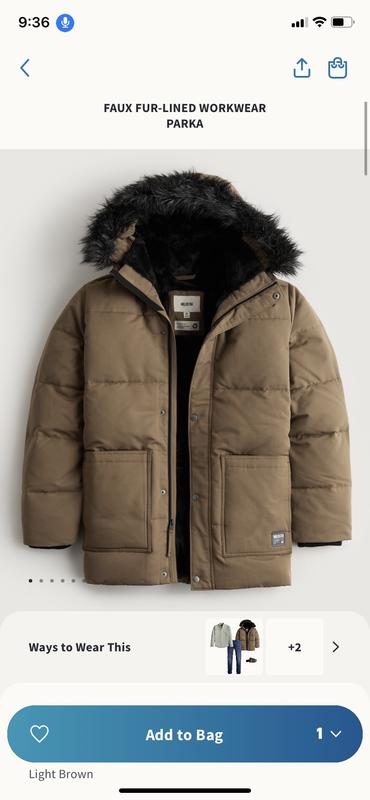 Men's Faux Fur-Lined All-Weather Sport Hoodie | Men's Clearance |  HollisterCo.com