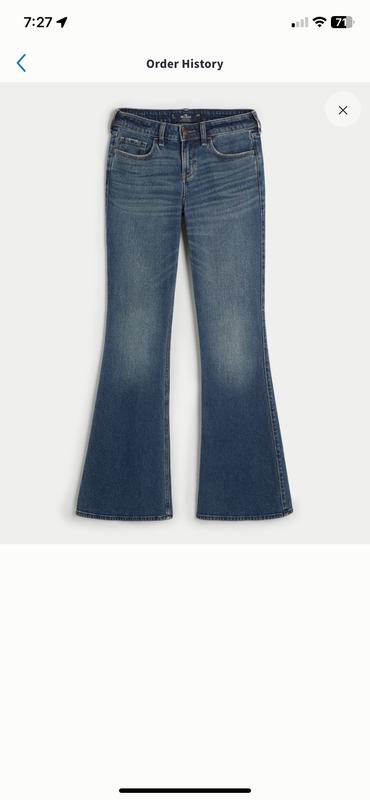 Women's Low-Rise Medium Wash Vintage Flare Jeans