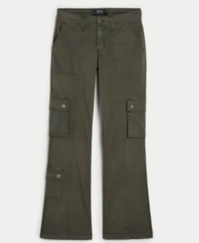 Women s Mid Rise Relaxed Boot Cargo Pants Women s Clearance HollisterCo