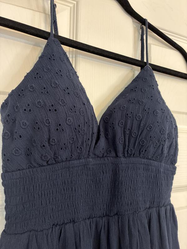hollister embroidered maxi dress Hollister Clearance Hollister Prom Dresses Hollister Embroidered Maxi Dress  With Thigh Split In Blue ASOS