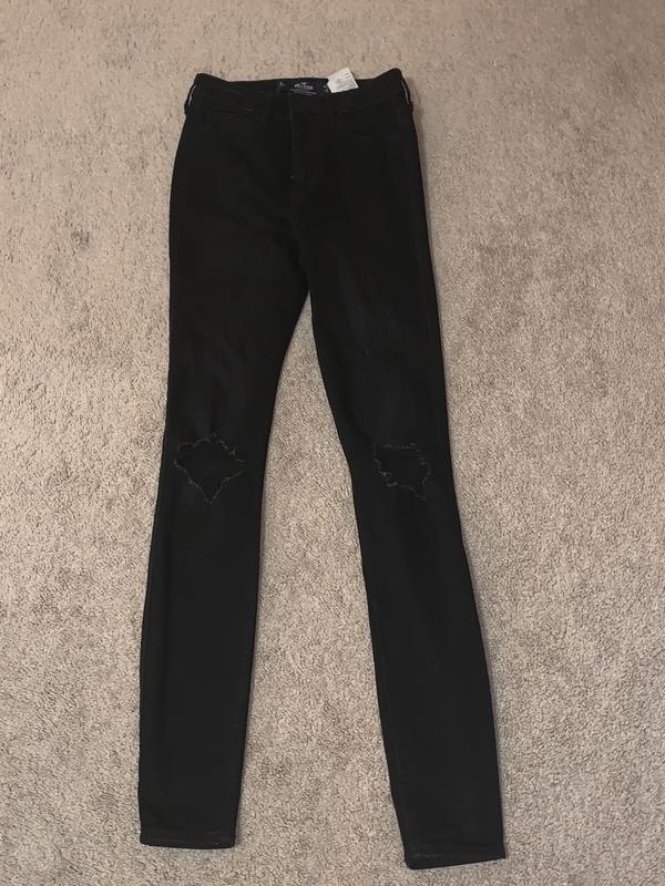 Ultra High-Rise Black Super Skinny Jeans