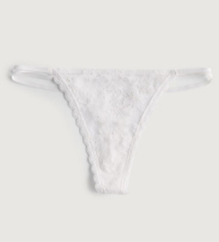 L, GILLY HICKS Lace String Twin-strap Thong panty, ivory,nylon, NEW £6.00 -  PicClick UK