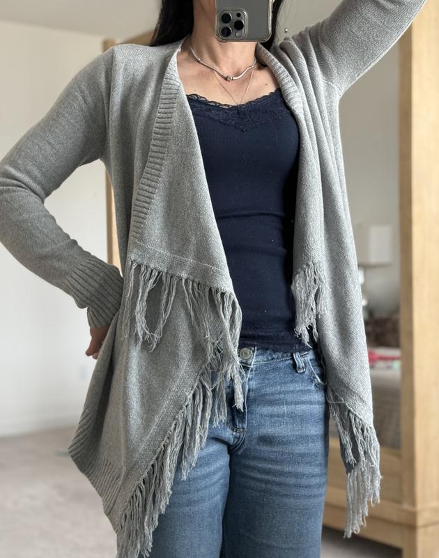 Women's Easy Fringe No-Close Cardigan | Women's Clearance