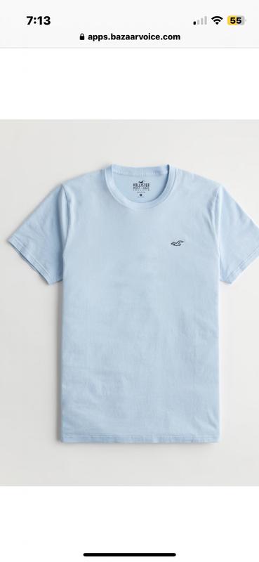 Hollister Must Have Collection Small Logo Men Blue T-shirt..T221