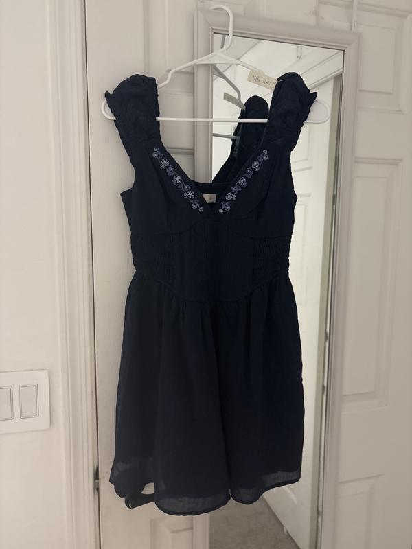 hollister embroidered dress Farm Rio Monochrome Elegance Scarf Print Mini Dress main image 0