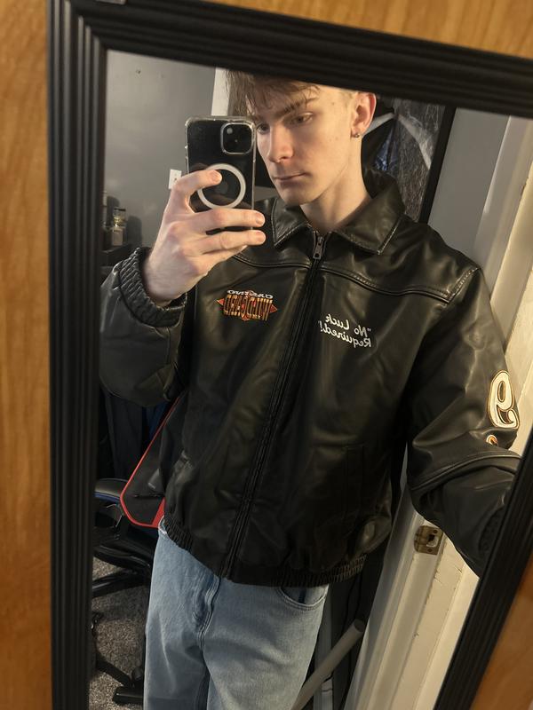 Men's Vegan Leather Zip-Up Jacket | Men's Clearance | HollisterCo.com