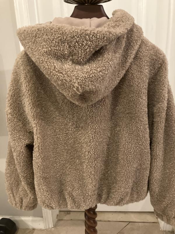 Women's Curly Faux Fur Zip-Up Jacket | Women's Jackets