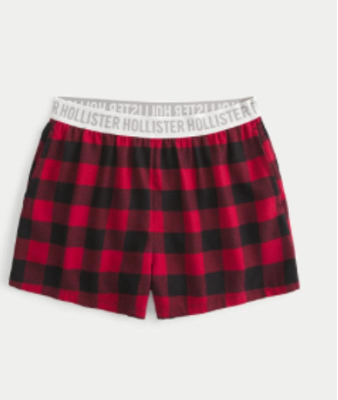 Women's High-Rise Flannel Shorts, Women's Clearance