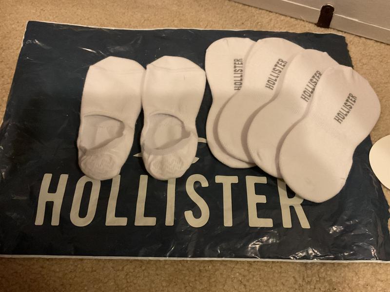 Men s Logo No Show Socks 5 Pack Men s Underwear Socks HollisterCo