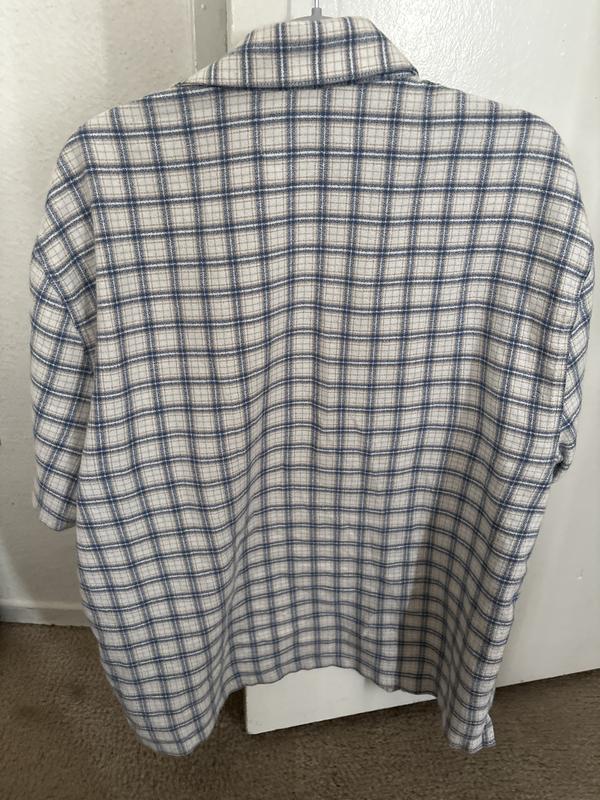 Men's Boxy Star Applique Check Pattern Shirt | Men's Clearance