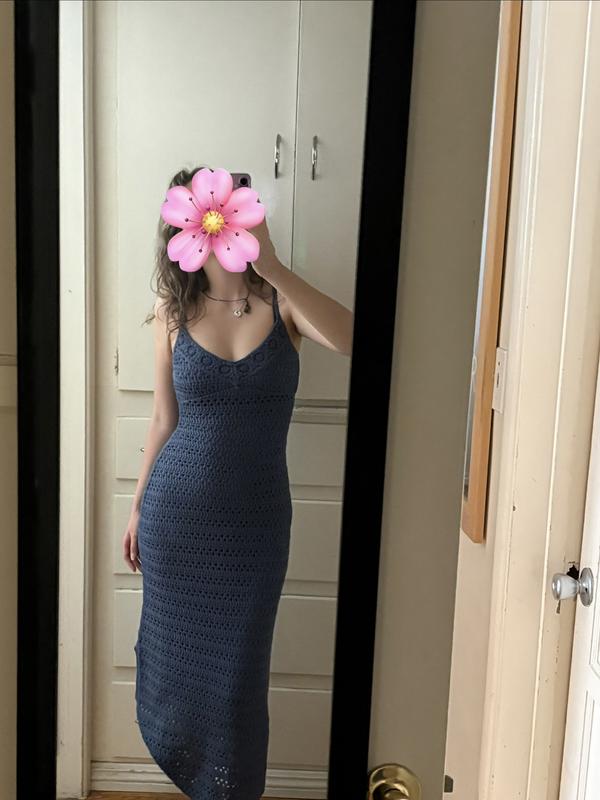 Women's Crochet-Style Knit Midi Dress | Women's Clearance | HollisterCo.com