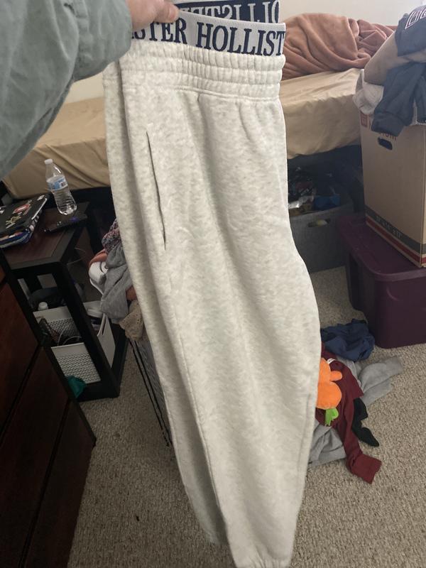 Women's Ultra High-Rise Logo Waist Fleece Dad Joggers, Women's Hollister  Women's