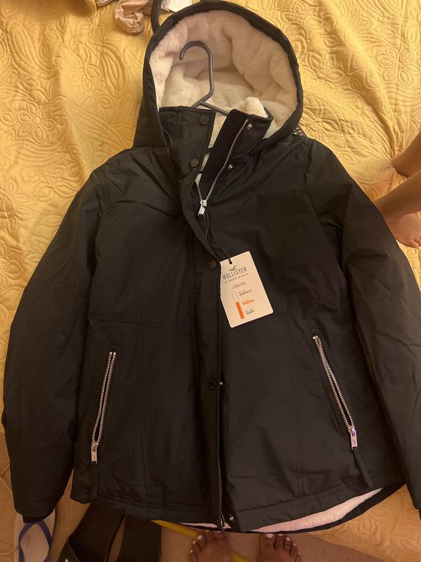 Hollister, Jackets & Coats, Hollister California Allweather Sherpa Lined  Hooded Jacket