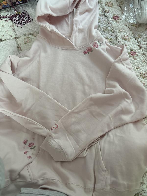 Hollister white rose hoodie best sale