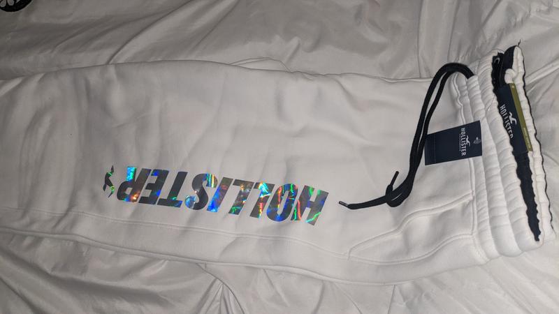 Hollister Relaxed Fleece Holographic Logo Joggers