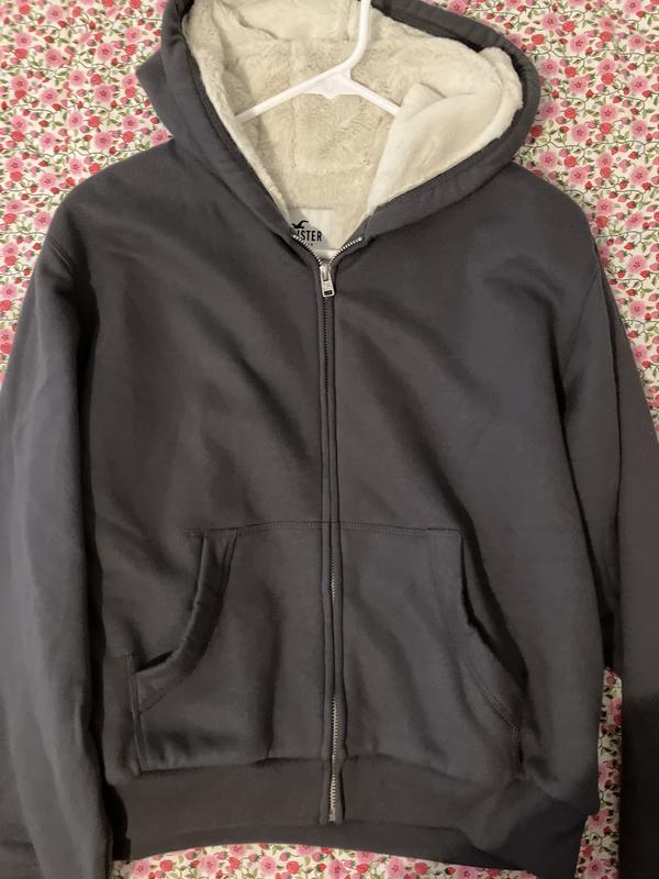 Women s Easy Teddy Lined Zip Up Hoodie Women s Clearance HollisterCo