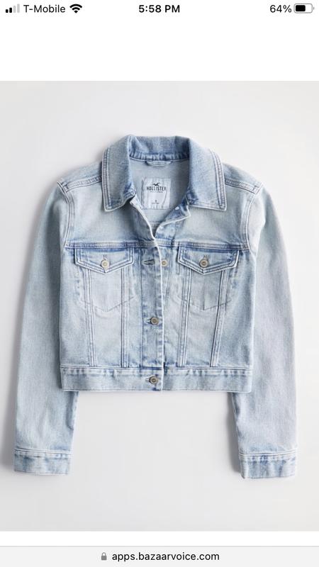 Hollister white cheap jean jacket