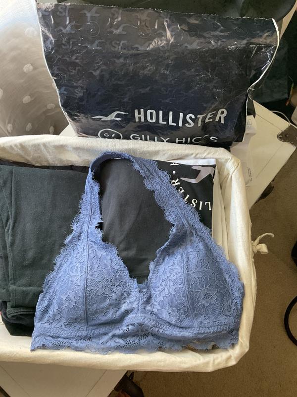 Hollister black halter bralette best sale