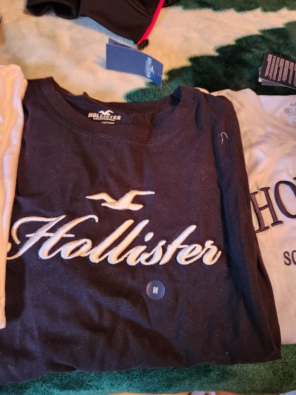 Hollister embroidered deals logo graphic tee