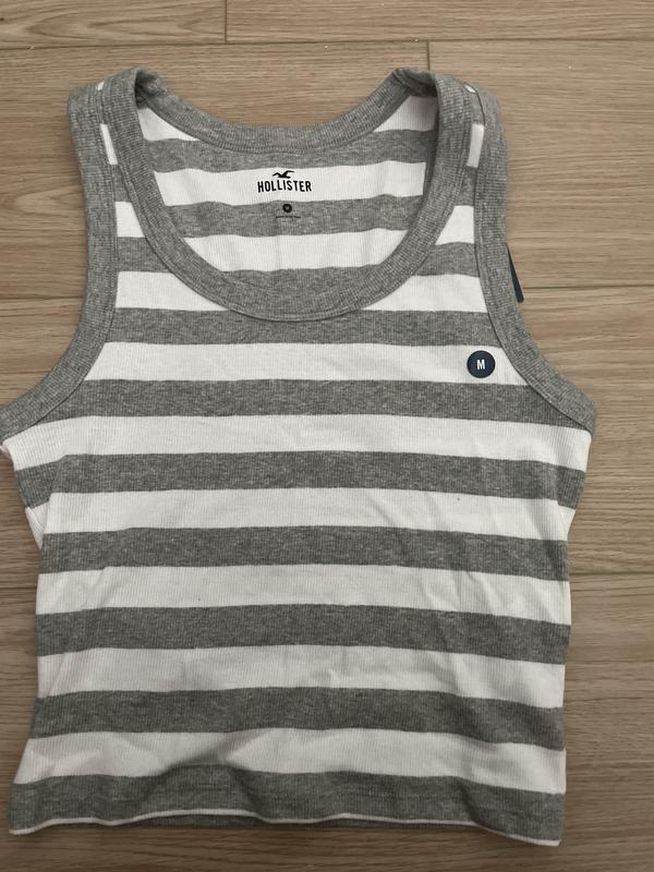 Hollister Cream Choker Ribbed Tank Top newest