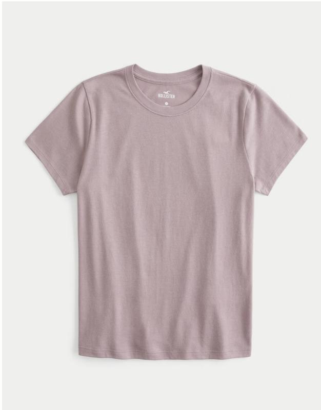 Hollister Women Green Crew Neck T-Shirt