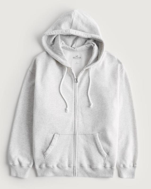 hollister grey zip up hoodie , Size small , In great