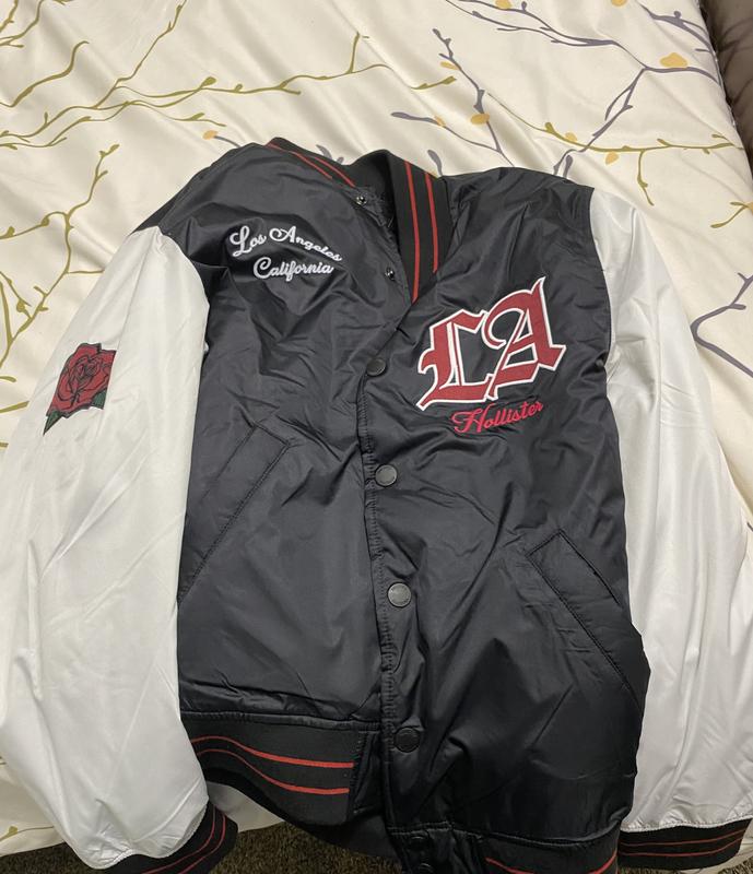 Hollister varsity best sale bomber jacket