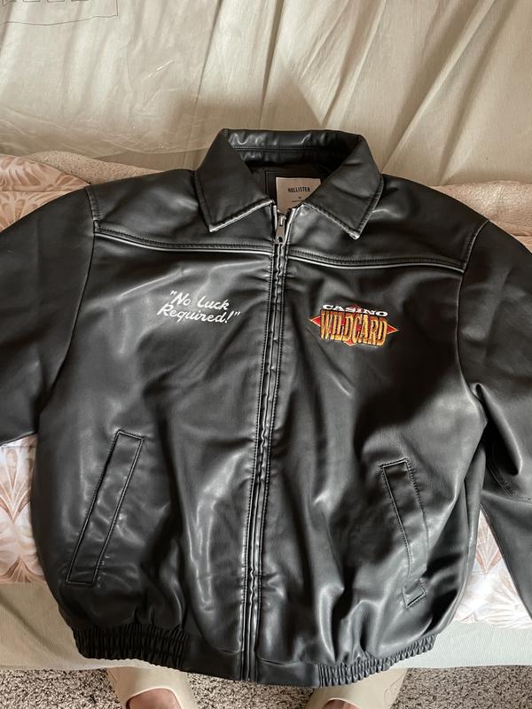 Men's Vegan Leather Zip-Up Jacket | Men's Clearance | HollisterCo.com