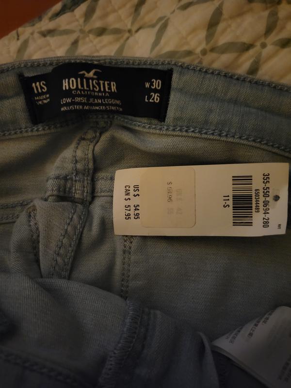 Hollister low outlet rise jean legging