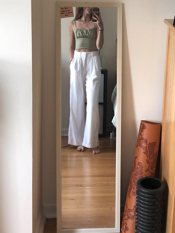 Women's Ultra High-Rise Wide-Leg Linen Blend Pants