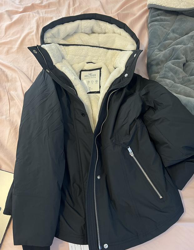 Hollister All-weather Faux Fur-lined Parka in Black