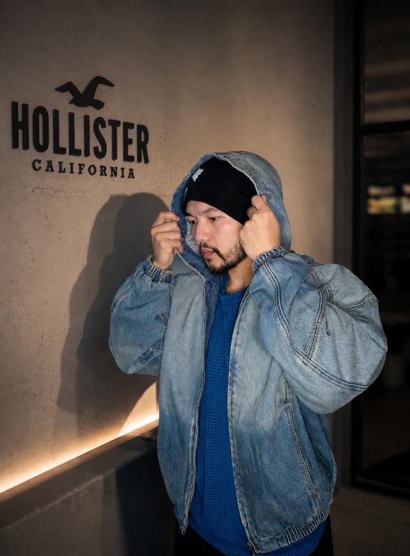 Men's Washed Denim Skater Jacket | Men's Clearance | HollisterCo.ca