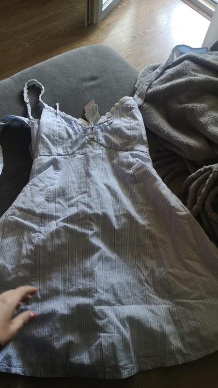 can you wear blue dress pants with black shoes Stripe Strappy Skater Dress Navy | Dresses & Jumpsuits main image 0
