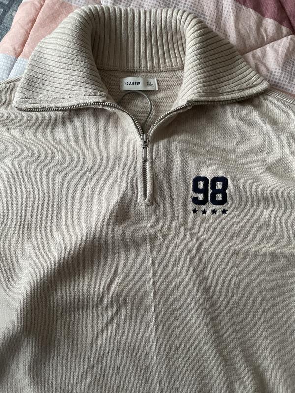 Women's Oversized Number Graphic Half-Zip Sweater | Women's