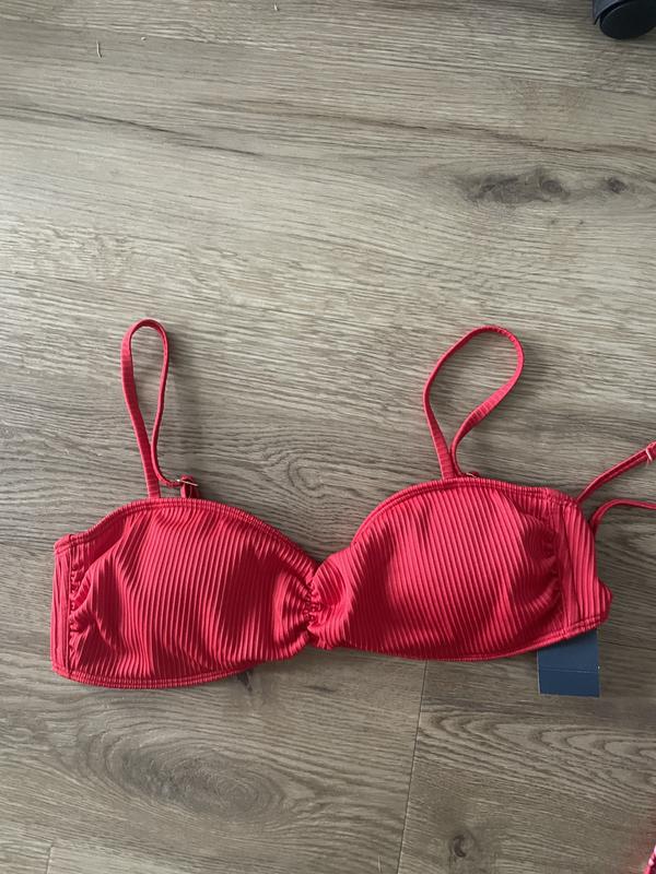 Women's Ribbed Scoop Bikini Top Women's Clearance