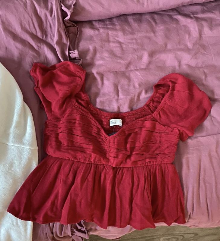 Hollister Ruched Babydoll Top