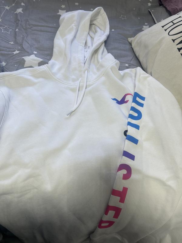 Hollister Cotton and Polyester Embroidered Logo Hoodie (White): Buy Online  at Best Price in Egypt - Souq is now
